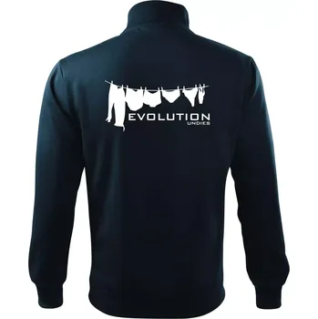Pánská mikina Evoluce spodního prádla - Mikina bez kapuce Adventure - L ( Námořní modrá (velmi tmavá - téměř černá) )