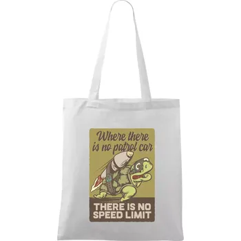 Želva na cestách - Taška bavlněná - 42 x 38 cm ( Bílá )