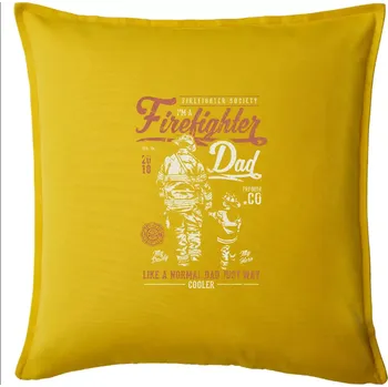 Polštář Firefighter Dad - Polštář 50x50 - 50x50 - Pouze potah ( Žlutá )