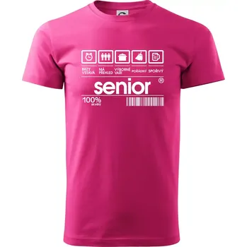 Pánská móda Čárový kód senior - Klasické pánské triko vyšší gramáže - 2XL ( Purpurová )