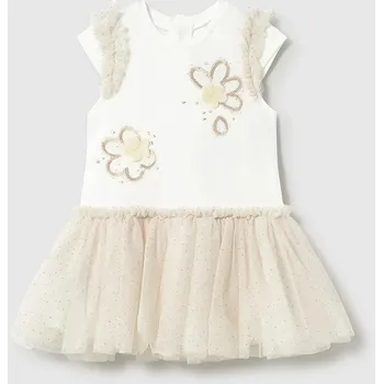 Dívčí šaty Dívčí šaty Mayoral 1904.4A.Baby.PPYA béžová 01X, vel. 68