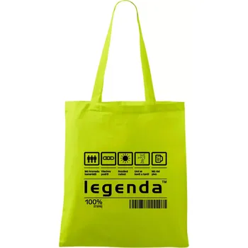 Čárový kód - Legenda - Taška bavlněná - 42 x 38 cm ( Limetková )