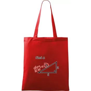 Nákupní taška Find X - geometrie - Taška bavlněná - 42 x 38 cm ( Červená )