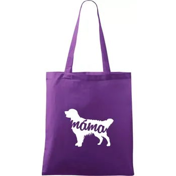 Zlatý retrívr máma obrys - Taška bavlněná - 42 x 38 cm ( Fialová )