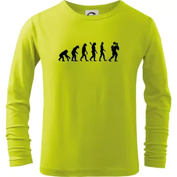 Dětská móda Evoluce box - Triko dětské Long Sleeve - 104-110cm / 3-4 roky ( Limetková )