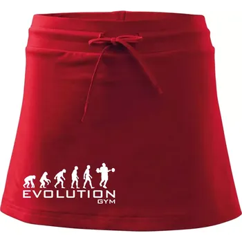 Dámská sukně Evoluce Gym - Sportovní sukně - two in one - L ( Červená )