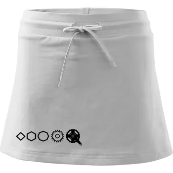 Dámská sukně Evoluce pedály - Sportovní sukně - two in one - M ( Bílá )