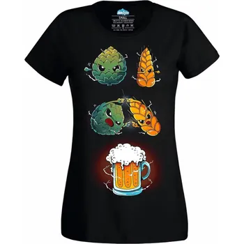 Dámské tričko Fusion Dance Piva Chmel a Ječmen (Velikost: 4XL, Barva: Černá)