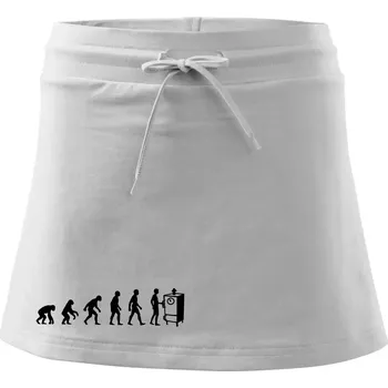 Dámská sukně Evoluce udírna - Sportovní sukně - two in one - L ( Bílá )