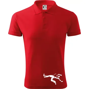 Pánská košile Capoeira velký - Polokošile pánská Pique Polo 203 - 3XL ( Červená )