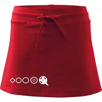 Dámská sukně Evoluce pedály - Sportovní sukně - two in one - XS ( Červená )