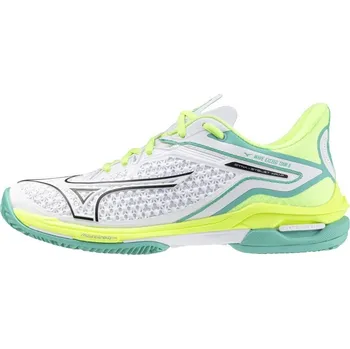 Dámská tenisová obuv Dámská tenisová obuv Mizuno WAVE EXCEED TOUR 6 CC / White/Black/MIZUNO Neo Lime Velikost: 36.5/4.0