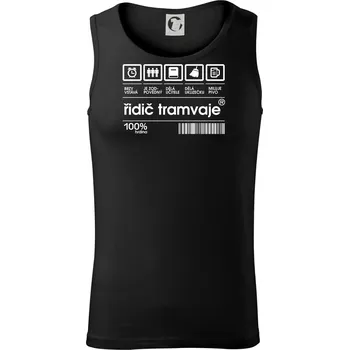 Čárový kód Řidič tramvaje - Tílko pánské Core - 2XL ( Černá )