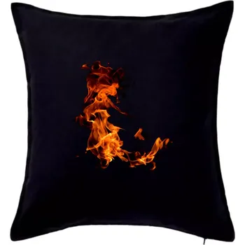 Polštář Oheň plamen - Polštář 50x50 - 50x50 - Pouze potah ( Černá )