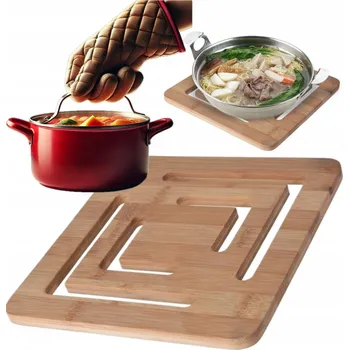 Hrnec BAMBUSOVÝ TALÍŘ NA HRNEC HRNEC 20cm prolamovaná deska Oldman