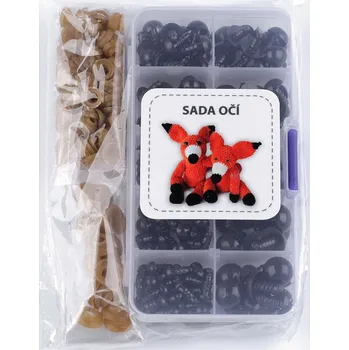 Sada očí s pojistkou 142 sad, barva černá