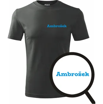 Pánská móda Grafitové tričko Ambrožek - dětské tričko se jménem - barva antracit - velikost XXL