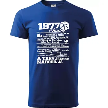 1977 v kostce - Triko extra velké (5-8XL) - 7XL ( Královská modrá )
