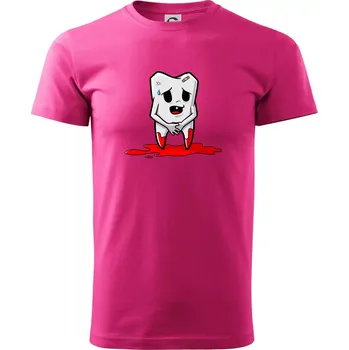 Pánské tričko Vytržený zoubek - Klasické pánské triko vyšší gramáže - L ( Purpurová )