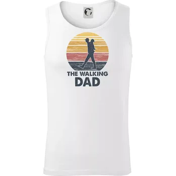 The walking dad - tata s dítětem na zádech - Tílko pánské Core - S ( Bílá )