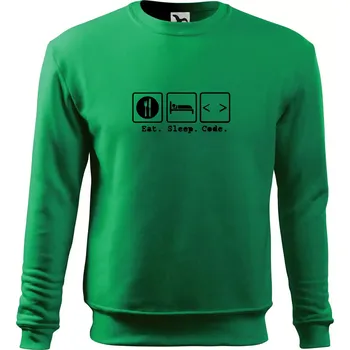 Chlapecké tričko Eat sleep Code - Mikina Essential dětská - 158 cm/12 let ( Středně zelená )