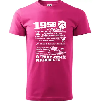 Pánská móda 1959 v kostce - Klasické pánské triko vyšší gramáže - XS ( Purpurová )