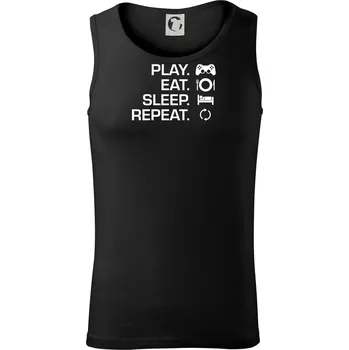 Pánské termoprádlo Play Eat Sleep Repeat game - Tílko pánské Core - XL ( Černá )
