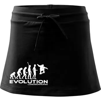 Dámská sukně Evoluce longboard jump - Sportovní sukně - two in one - S ( Černá )