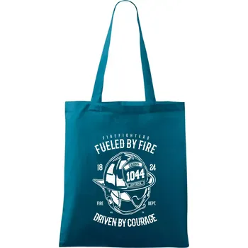 Fueled By Fire - Taška bavlněná - 42 x 38 cm ( Petrolejová )
