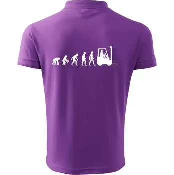 Pánská košile Evoluce ještěrka - Polokošile pánská Pique Polo 203 - 3XL ( Fialová )