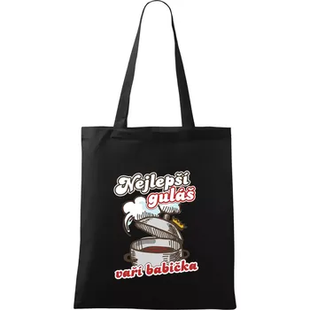 Nejlepší guláš vaří babička - Taška bavlněná - 42 x 38 cm ( Černá )