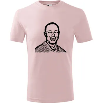 Růžové dětské tričko Tiger Woods - barva růžová - velikost 4roky