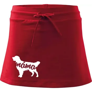 Dámská sukně Zlatý retrívr máma obrys - Sportovní sukně - two in one - S ( Červená )