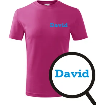 Chlapecké oblečení Purpurové dětské tričko David - dětské tričko se jménem - barva purpurová - velikost 12let