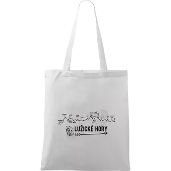 Nákupní taška Profil Lužické hory - Taška bavlněná - 42 x 38 cm ( Bílá )
