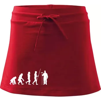 Dámská sukně Evoluce malíř pokojů - Sportovní sukně - two in one - XL ( Červená )