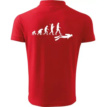 Pánská košile Evoluce potápění - Polokošile pánská Pique Polo 203 - 4XL ( Červená )