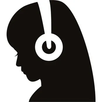 Samolepící dekorace Samolepka na stěnu žena a hudba