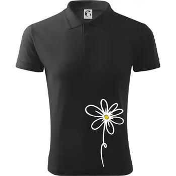 Pánská košile Kopretina - dole na výšku - Polokošile pánská Pique Polo 203 - 4XL ( Dřevěné uhlí )