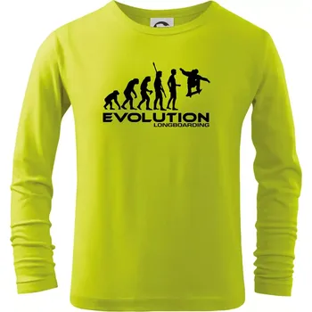 Evoluce longboard jump - Triko dětské Long Sleeve - 146 cm/10 let ( Limetková )