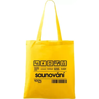 Čárový kód - sauna - Taška bavlněná - 42 x 38 cm ( Žlutá )