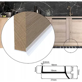 Podlahová lišta PVC lišta 19 x 12, délka 150 cm, bílá