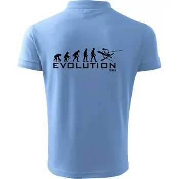 Pánská košile Evoluce lyžování - Polokošile pánská Pique Polo 203 - 4XL ( Pyžamově světlá modrá )