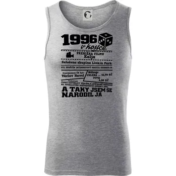 Pánská móda 1996 v kostce - Tílko pánské Core - M ( Tmavě šedý melír )