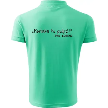 Pánská košile Stavíme svépomoci - Perlinka to podrží - Polokošile pánská Pique Polo 203 - 3XL ( Mátová )