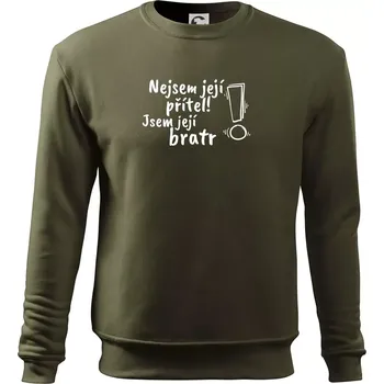 Pánská mikina Nejsem její přítel, jsem její bratr - Mikina Essential pánská - M ( Military )