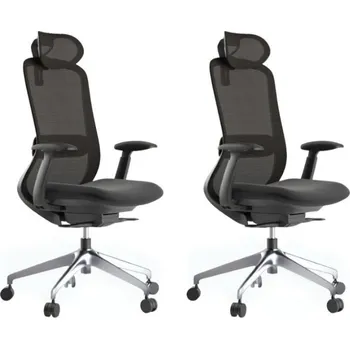 Mercury 2PACK Kancelářská židle BESSEL černý plast, černá (2 ks)