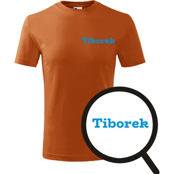 Oranžové dětské tričko Tiborek - dětské tričko se jménem - barva oranžová - velikost 12let