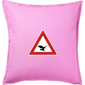Polštář Dopravní značka - Pozor orel - Polštář 50x50 - 50x50 - Pouze potah ( Růžová )