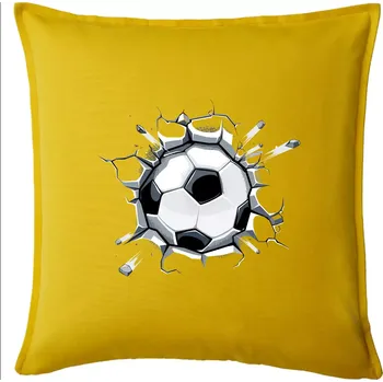 Polštář Fotbalový míč v triku - Polštář 50x50 - 50x50 - Pouze potah ( Žlutá )